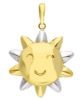 Imagen de Colgante Sol grande oro bicolor 18k