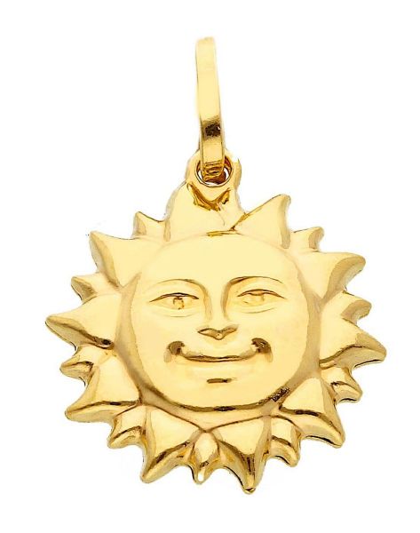 Picture of 18k yellow gold Sun Pendant | Made in Italy