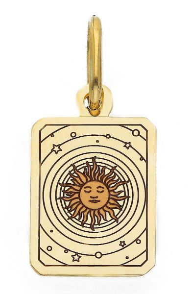 Immagine di Ciondolo Sole oro massiccio giallo 18k 