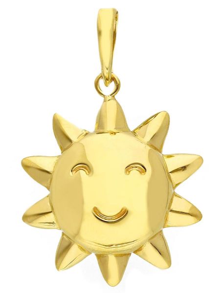 Picture of 18k yellow gold small Sun Pendant