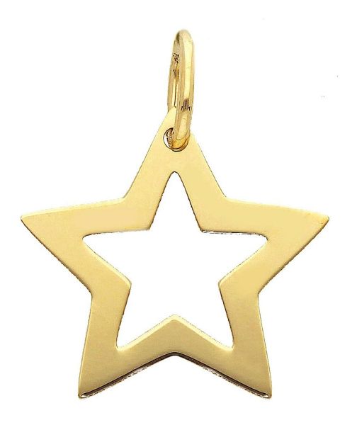 Imagen de Colgante Estrella perforada oro amarillo 18k