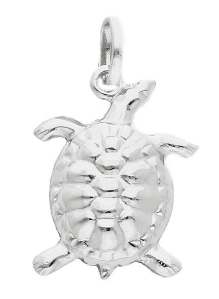 Picture of 18k white gold Turtle Pendant