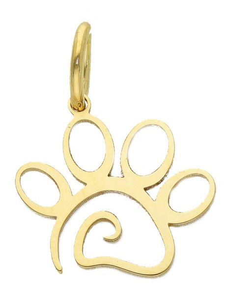 Picture of 18k yellow gold Paw Pendant | Made in Italy