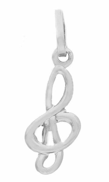 Imagen de Colgante Clave de Violín oro blanco 18k