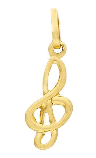 Picture of 18k yellow gold Violin Key Pendant