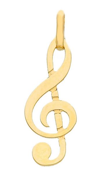Imagen de Colgante Clave de Violín oro amarillo 18k