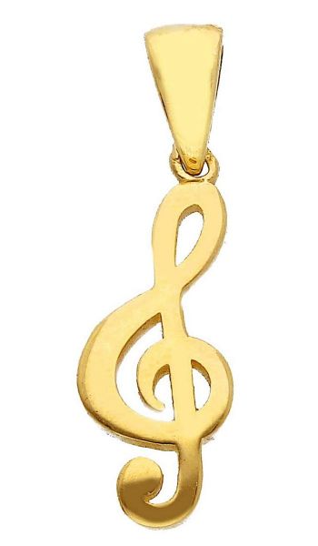 Imagen de Colgante Clave de Violín oro amarillo macizo 18k
