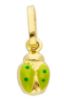 Immagine di Ciondolo Coccinella oro giallo 18k e smalto verde