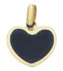 Immagine di Ciondolo Cuore oro giallo 18k e smalto nero