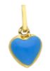 Immagine di Ciondolo Cuori oro giallo 18k e smalto blu