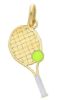 Immagine di Ciondolo Racchetta da tennis oro giallo 9k e smalto