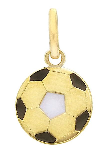 Immagine di Ciondolo Pallone da Calcio oro giallo 9k e smalto