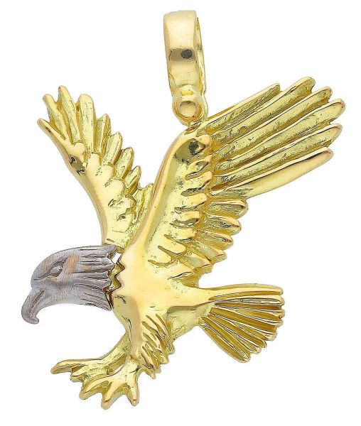 Picture of 18k bicolor gold Eagle Pendant for men
