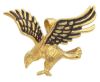Imagen de Colgante para hombre Águila oro amarillo 18k esmalte negro