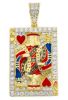 Immagine di Ciondolo Carta da Gioco oro giallo 18k zirconi e smalto
