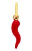 Picture of Red enamel good Luck Horn Pendant 18k yellow gold