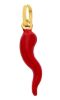 Imagen de Cuerno de la Suerte oro amarillo 18k y esmalte rojo