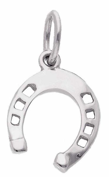 Picture of Solid 18k white gold Horseshoe Pendant