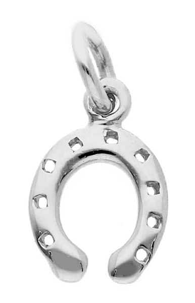 Picture of Solid 18k white gold Horseshoe Pendant