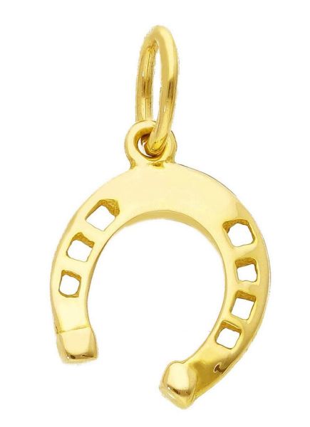 Picture of Solid 18k yellow gold Horseshoe Pendant