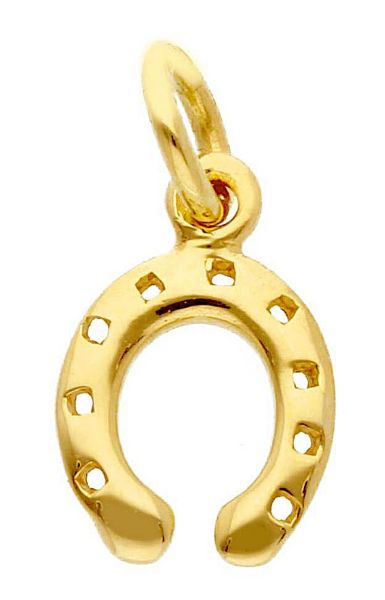 Picture of Solid 18k yellow gold Horseshoe Pendant