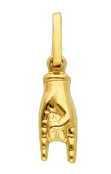 Imagen de Colgante Mano y Cuernos oro amarillo 18k