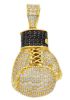 Immagine di Ciondolo Guantone Pugile oro giallo 18k e zirconi uomo