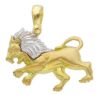 Picture of 18k bicolor gold Lion Pendant for men