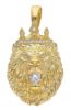 Immagine di Ciondolo Leone oro giallo 18k e zirconi uomo