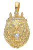 Immagine di Ciondolo Leone oro giallo 18k e zirconi uomo