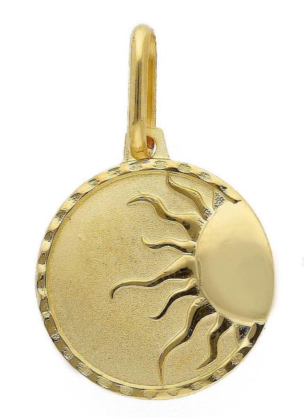 Imagen de Medalla Sol oro amarillo macizo 18k