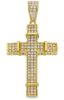 Imagen de Cruz de circones oro amarillo 18k para hombre