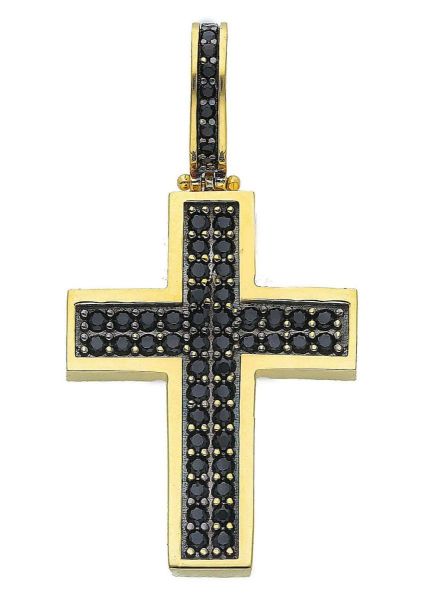 Imagen de Cruz oro amarillo 18k para hombre