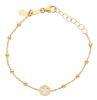 Immagine di Bracciale bimba Angioletto oro giallo 18k e smalto | 14 cm 