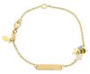 Picture of Enamel Bee Bracelet for girls | 18k gold | Customized Tag | 14 cm