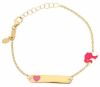 Picture of Enamel Barbie Bracelet for girls | 18k gold | Customized Tag | 14 cm
