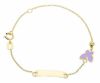 Immagine di Bracciale bimba Farfalla oro giallo 18k e smalto | 14 cm 