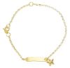 Picture of 9k yellow gold Butterfly Bracelet for girls | Customized Tag | 12+3 cm