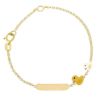 Imagen de Pulsera niña Gatitos oro amarillo 18k | Tag personalizable | 12+2 cm