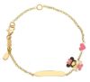 Imagen de Pulsera niña Minnie oro 18k esmalte | Tag personalizado | 12+2 cm