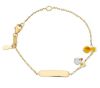 Picture of Enamel Baby Chicks Bracelet for girls | 18k gold | Custom Tag | 13 cm