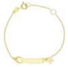 Immagine di Bracciale bimba Stellina charm oro giallo 9k | Tag personalizzato | 12+2 cm 