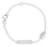 Immagine di Bracciale Angioletto oro bianco 18k | Tag personalizzato | 12+2 cm