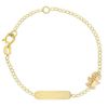 Immagine di Bracciale Angioletto oro giallo 18k | Tag personalizzato | 12+2 cm