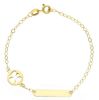 Picture of 18k yellow gold little Angel Bracelet | Custom Tag | 16 cm