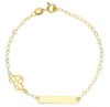 Imagen de Pulsera Automóvil oro 18k | Placa personalizable | 16 cm