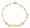 Picture of 18k bicolor gold Bracelet | Customized Tag | 15 cm