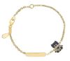 Picture of Enamel Baby Batman Bracelet | 18k yellow gold | Custom Tag | 12+2 cm
