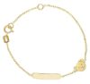 Imagen de Pulsera Perrito oro amarillo 18k | Placa personalizado | 12+2 cm
