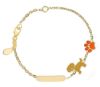 Imagen de Pulsera Perro oro 18k esmalte | Tag personalizable | 14 cm